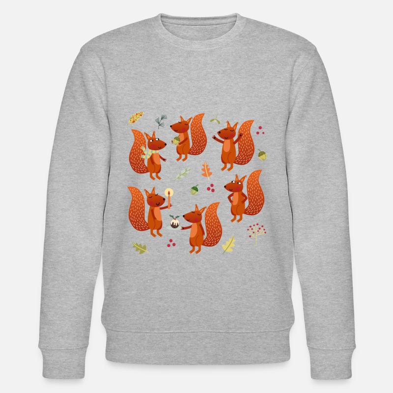 Squirrel Party - Stanley/Stella CHANGER Unisex Organic Sweatshirt - heather grey
