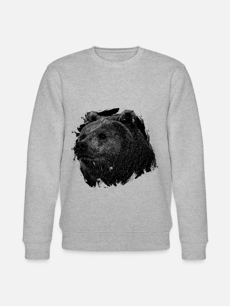 Bear Grizzly - Stanley/Stella CHANGER Unisex Organic Sweatshirt - heather grey