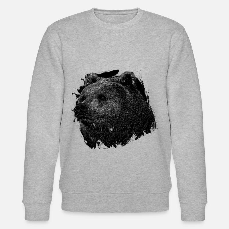 Bear Grizzly - Sweat bio CHANGER Stanley/Stella Unisexe - gris chiné