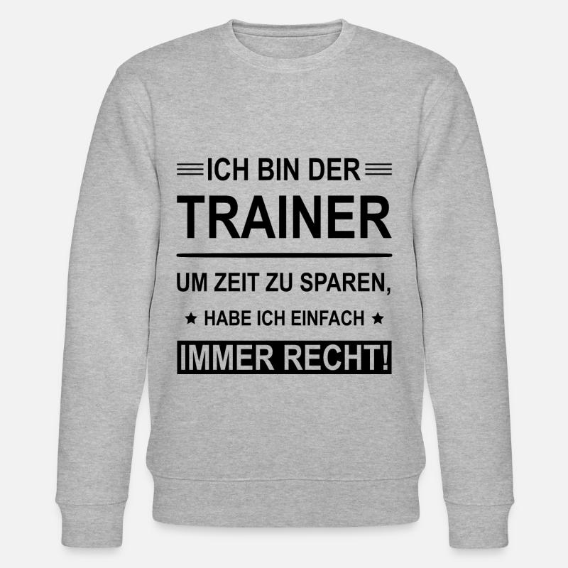 Ich Bin Der Trainer - Stanley/Stella Unisex Bio-Sweatshirt CHANGER  - Grau meliert
