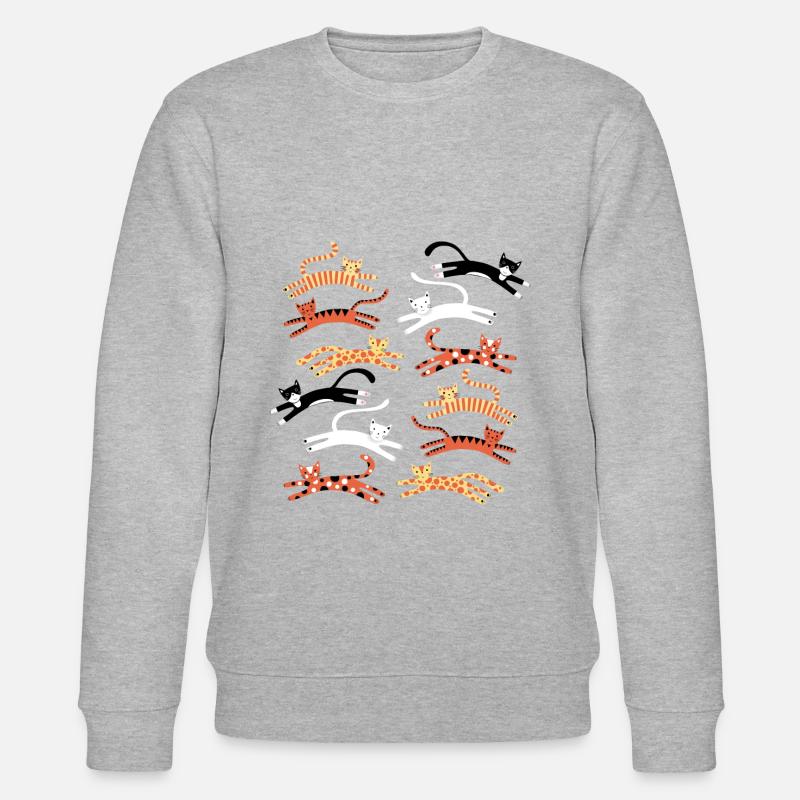 Chats sautant - Sweat bio CHANGER Stanley/Stella Unisexe - gris chiné
