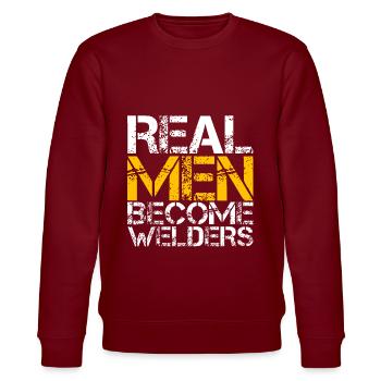 Welder - Stanley/Stella CHANGER Unisex Organic Sweatshirt - burgundy - Front - Nik (191cm) & Marisol (170cm)