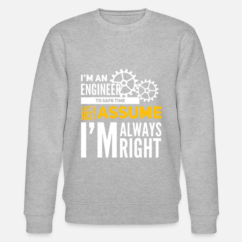 Ingenieur - Stanley/Stella Unisex Bio-Sweatshirt CHANGER - Grau meliert
