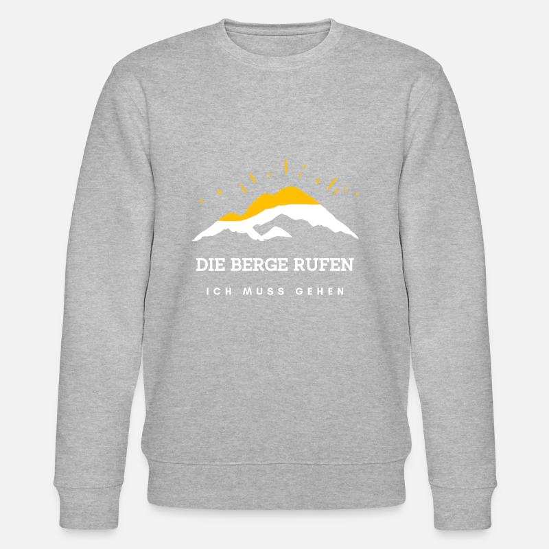 Die Berge rufen - Stanley/Stella Unisex Bio-Sweatshirt CHANGER  - Grau meliert