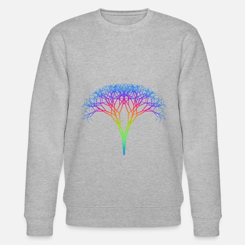 Baum mit Regenbogen Spektrum - Stanley/Stella Unisex Bio-Sweatshirt CHANGER  - Grau meliert
