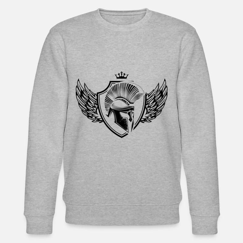 spartaner helm wappen - Stanley/Stella Unisex Bio-Sweatshirt CHANGER  - Grau meliert