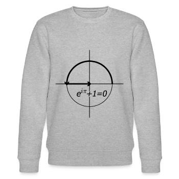 eulersche identität (euler) - Stanley/Stella Unisex Bio-Sweatshirt CHANGER  - Grau meliert - Vorne - Nik (191cm) & Marisol (170cm)
