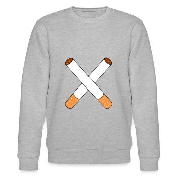 Zigaretten - Stanley/Stella Unisex Bio-Sweatshirt CHANGER  - Grau meliert - Vorne - Nik (191cm) & Marisol (170cm)
