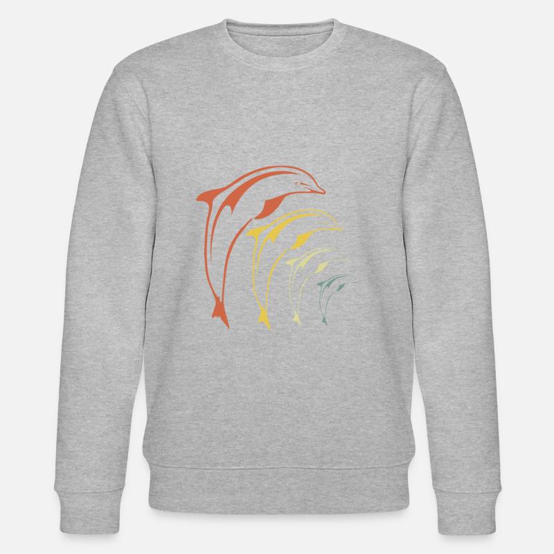 Dolphins - Stanley/Stella CHANGER Unisex Organic Sweatshirt - heather grey