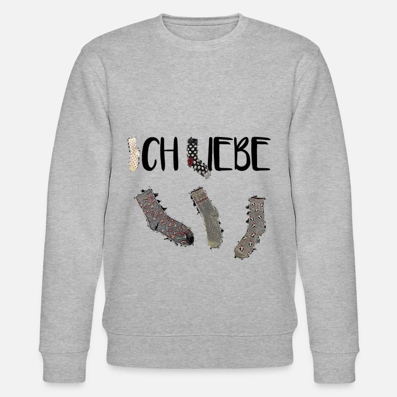Ich liebe Socken! - Stanley/Stella Unisex Bio-Sweatshirt CHANGER  - Grau meliert