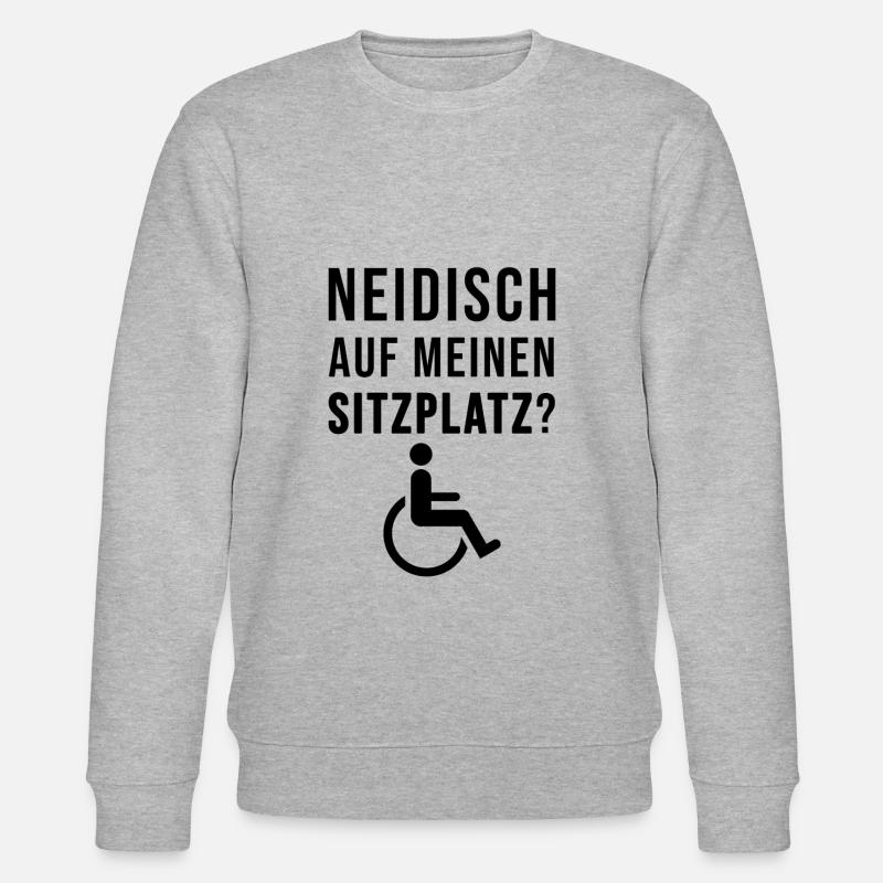 Neidisch auf meinen Sitzplatz? - Stanley/Stella Unisex Bio-Sweatshirt CHANGER  - Grau meliert