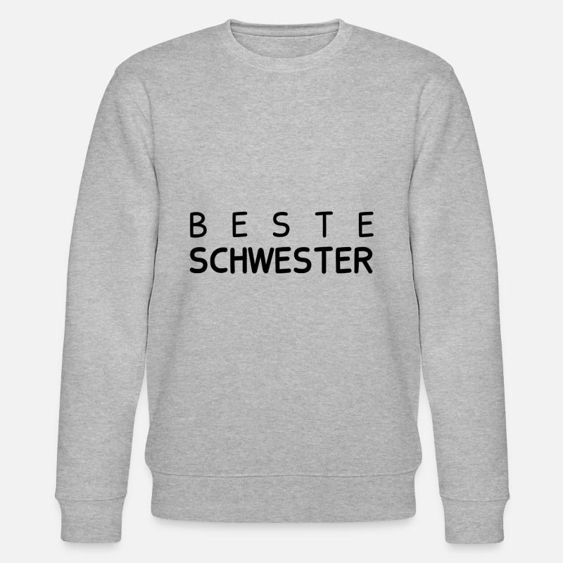Beste Schwester - Stanley/Stella Unisex Bio-Sweatshirt CHANGER  - Grau meliert