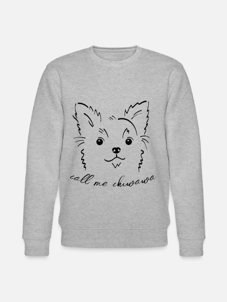 Noem me Chiwawa lieve kleine hond Chihuahua - Stanley/Stella Uniseks bio-sweatshirt CHANGER - grijs gemêleerd