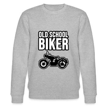 Old School Biker! - Stanley/Stella Unisex Bio-Sweatshirt CHANGER  - Grau meliert - Vorne - Nik (191cm) & Marisol (170cm)