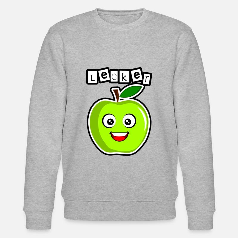 Lecker grüner Apfel - Stanley/Stella Unisex Bio-Sweatshirt CHANGER  - Grau meliert