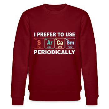 sarcasm chemische elemente sarkasmus chemie dumm - Stanley/Stella Unisex Bio-Sweatshirt CHANGER  - Burgunderrot - Vorne - Nik (191cm) & Marisol (170cm)