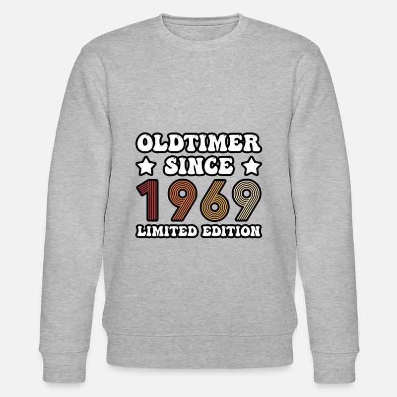 OLDTIMER SEIT 1969 - Stanley/Stella Unisex Bio-Sweatshirt CHANGER  - Grau meliert