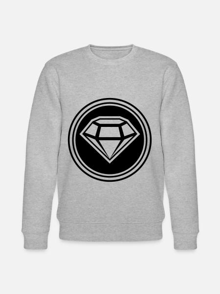 Diamond Icon Silhouette - Stanley/Stella CHANGER Unisex Organic Sweatshirt - heather grey