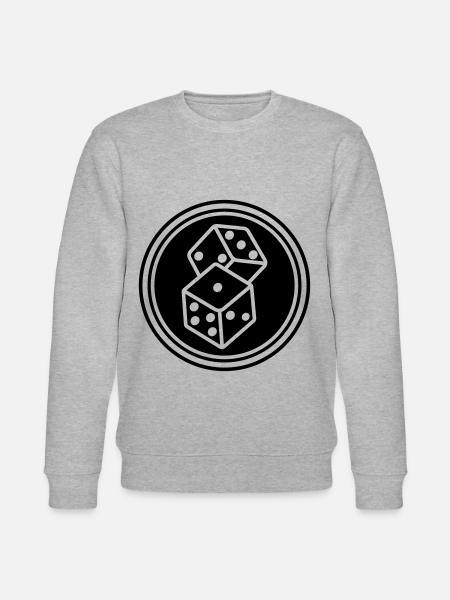 Dice Casino Symbol - Stanley/Stella CHANGER Unisex Organic Sweatshirt - heather grey