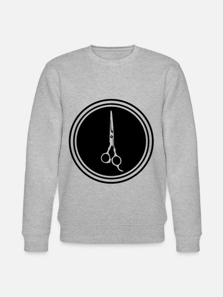 Scissors Barber icon - Stanley/Stella CHANGER Unisex Organic Sweatshirt - heather grey