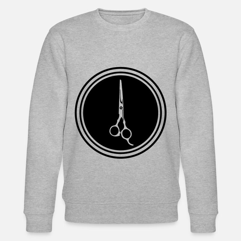 Scissors Barber icon - Stanley/Stella CHANGER Unisex Organic Sweatshirt - heather grey