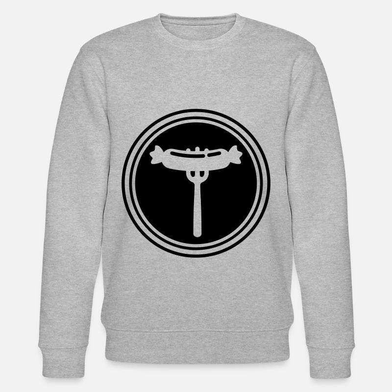 Bratwurst Fleisch icon - Stanley/Stella Unisex Bio-Sweatshirt CHANGER  - Grau meliert