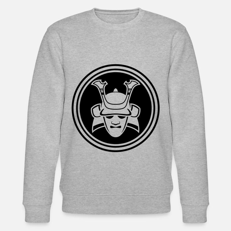 Samurai Helmet - Stanley/Stella CHANGER Unisex Organic Sweatshirt - heather grey