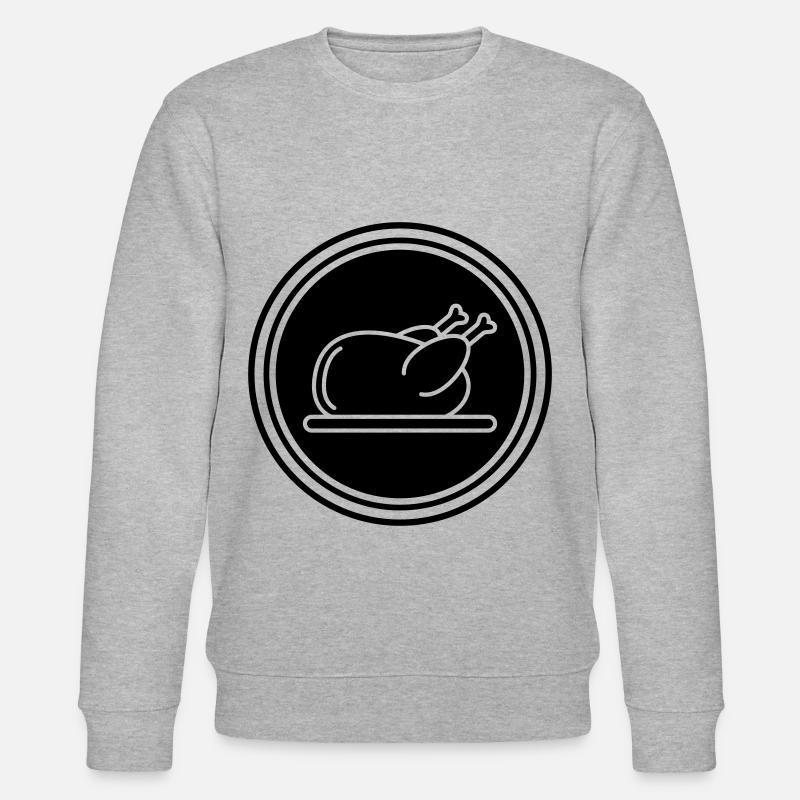 Hähnchen icon symbol - Stanley/Stella Unisex Bio-Sweatshirt CHANGER  - Grau meliert
