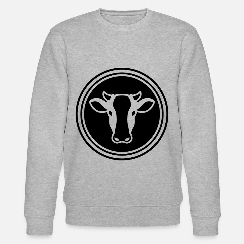 Kuh Kopf - Stanley/Stella Unisex Bio-Sweatshirt CHANGER  - Grau meliert