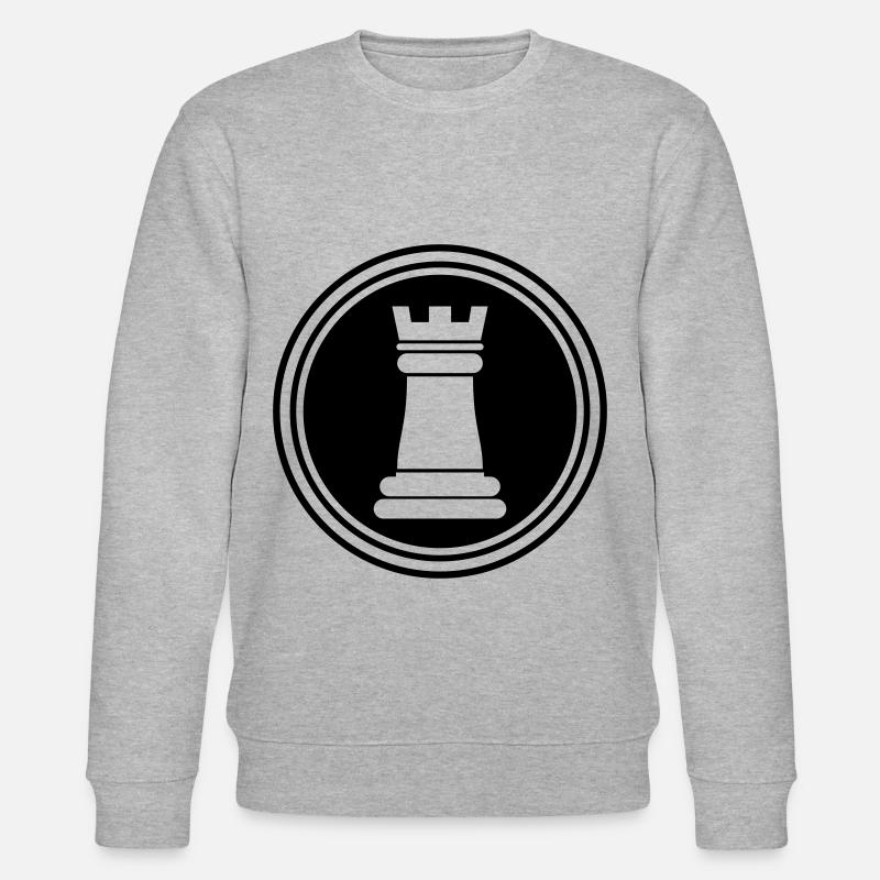Chess piece tower - Stanley/Stella CHANGER Unisex Organic Sweatshirt - heather grey