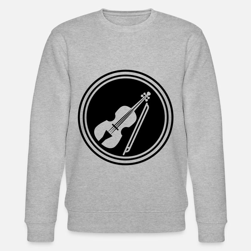 Violin Icon symbol - Stanley/Stella CHANGER Unisex Organic Sweatshirt - heather grey