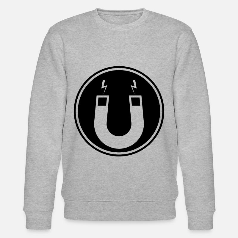 Horseshoe magnet - Stanley/Stella CHANGER Unisex Organic Sweatshirt - heather grey