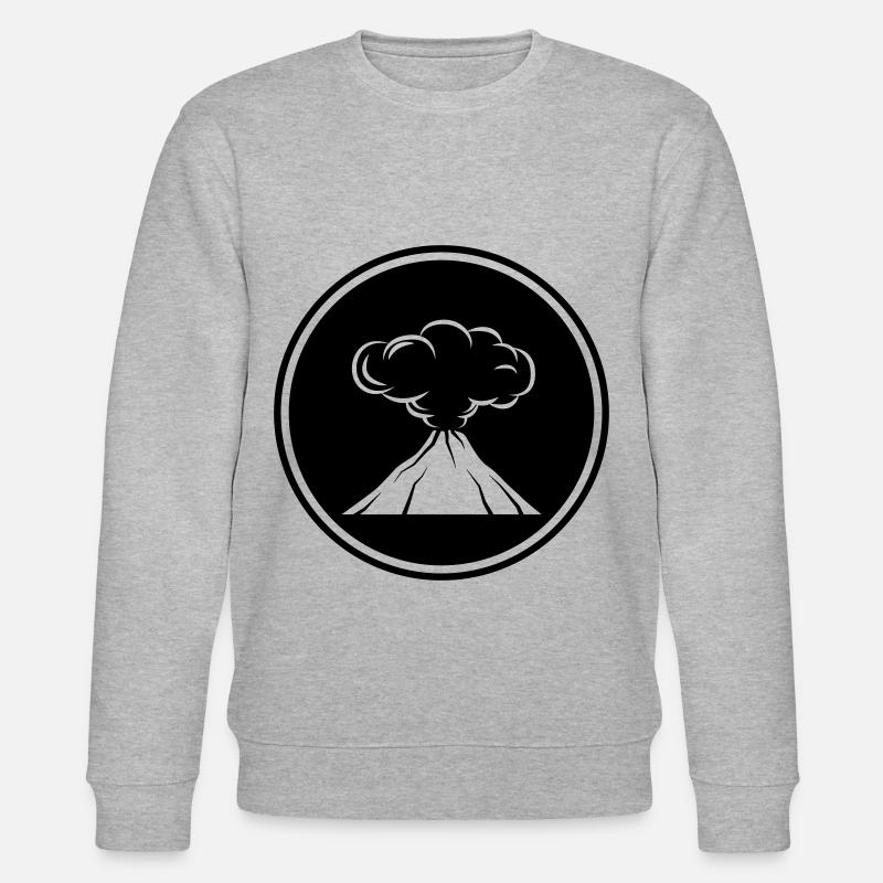Volcano icon icon - Stanley/Stella CHANGER Unisex Organic Sweatshirt - heather grey