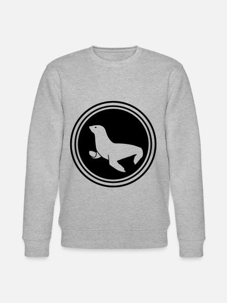 seehund tier - Stanley/Stella Unisex Bio-Sweatshirt CHANGER - Grau meliert