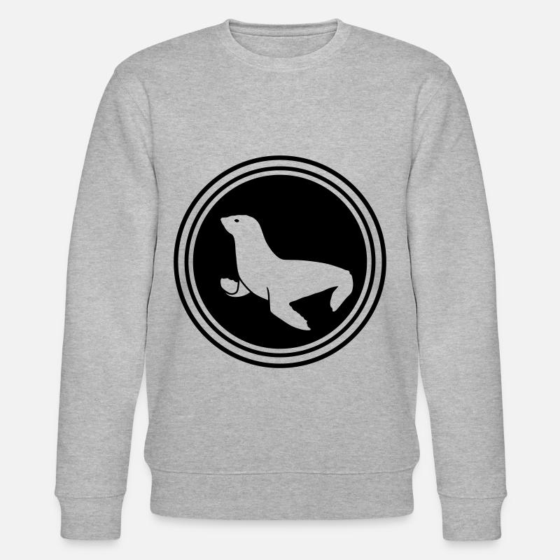 animal phoque - Sweat bio CHANGER Stanley/Stella Unisexe - gris chiné