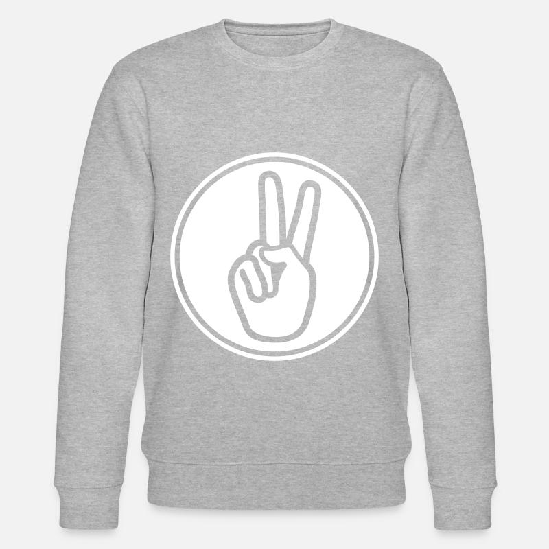 Hand Peace - Stanley/Stella Unisex Bio-Sweatshirt CHANGER  - Grau meliert
