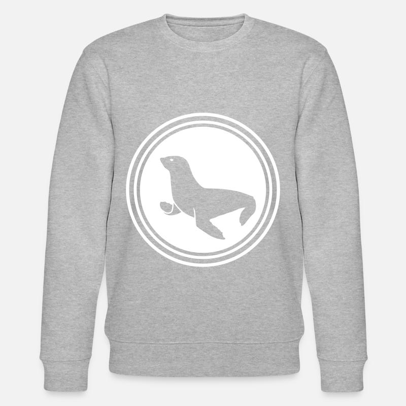 animal phoque - Sweat bio CHANGER Stanley/Stella Unisexe - gris chiné