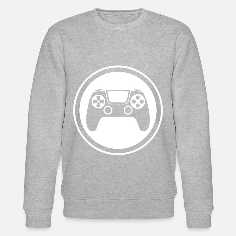 Gamepad Symbol Controller - Stanley/Stella CHANGER Unisex Organic Sweatshirt - heather grey