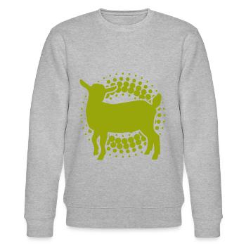 Ziege - Bock - Geiß - Bauernhof - Zoo - Urlaub - Stanley/Stella Unisex Bio-Sweatshirt CHANGER  - Grau meliert - Vorne - Nik (191cm) & Marisol (170cm)