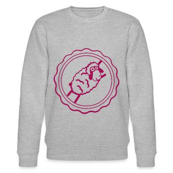 Moutons - Laine - Troupeau de moutons - Nature - Ferme - Sweat bio CHANGER Stanley/Stella Unisexe - gris chiné - Devant - Nik (191cm) & Marisol (170cm)