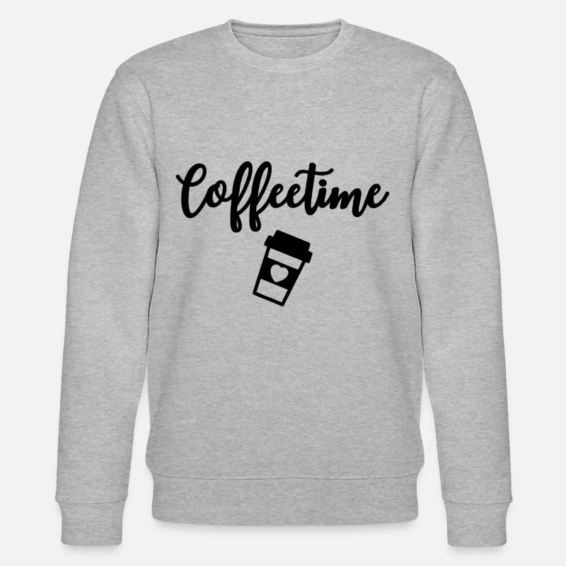Coffeetime Coffee Drinker - Stanley/Stella CHANGER Unisex Organic Sweatshirt - heather grey