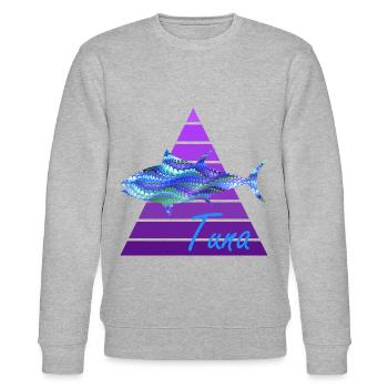 tuna e 103 - Stanley/Stella CHANGER Unisex Organic Sweatshirt - heather grey - Front - Nik (191cm) & Marisol (170cm)