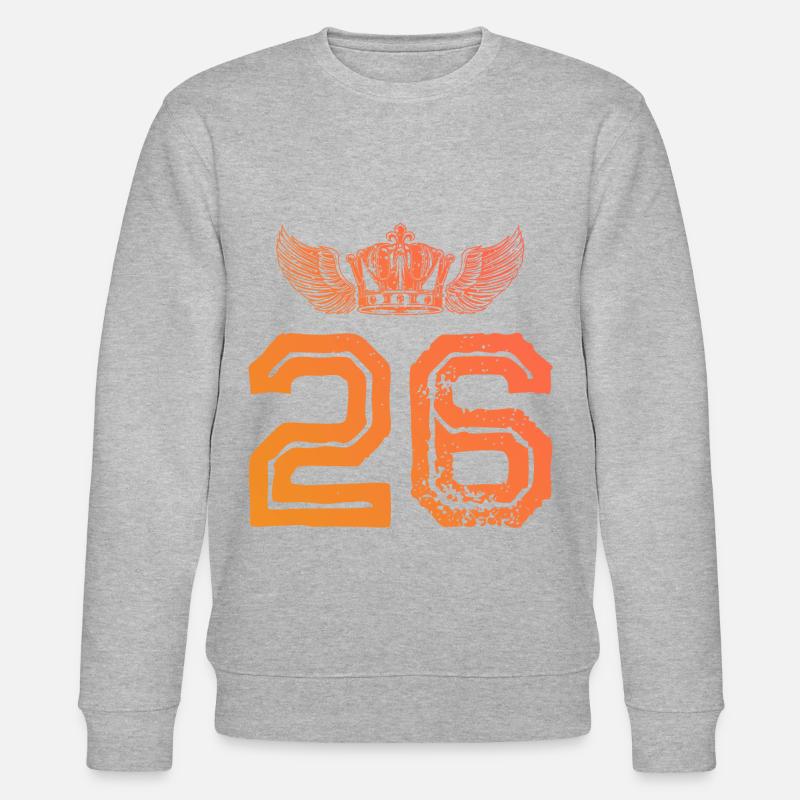 26 Zahl Krone - Stanley/Stella Unisex Bio-Sweatshirt CHANGER  - Grau meliert