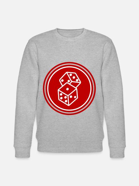 Dice Casino Symbol - Stanley/Stella CHANGER Unisex Organic Sweatshirt - heather grey