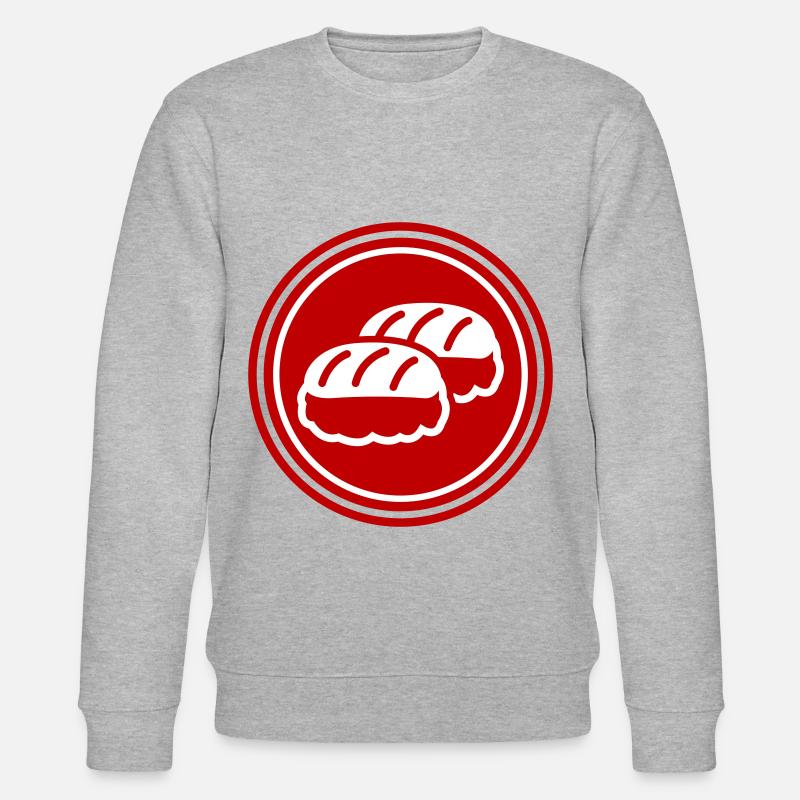 Sushi icon Silhouette - Stanley/Stella Unisex Bio-Sweatshirt CHANGER  - Grau meliert
