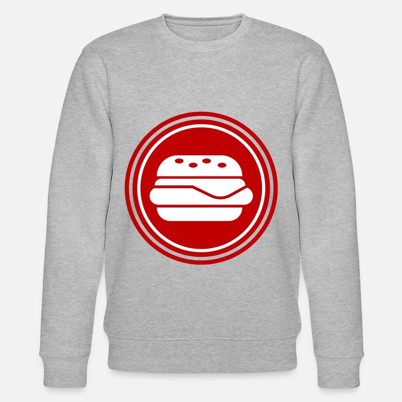 Silhouette de l’icône du hamburger - Sweat bio CHANGER Stanley/Stella Unisexe - gris chiné
