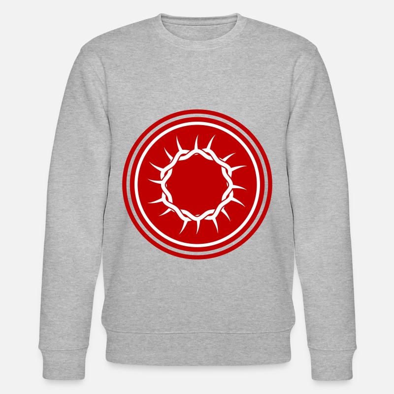 Dornenkrone Jesus icon - Stanley/Stella Unisex Bio-Sweatshirt CHANGER  - Grau meliert