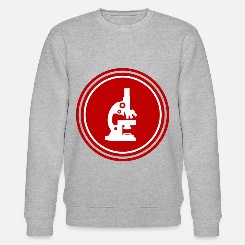 Icône d’icône de microscope - Sweat bio CHANGER Stanley/Stella Unisexe - gris chiné