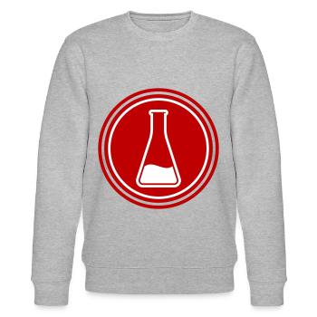 Reagenzglas Icon - Stanley/Stella Unisex Bio-Sweatshirt CHANGER  - Grau meliert - Vorne - Nik (191cm) & Marisol (170cm)