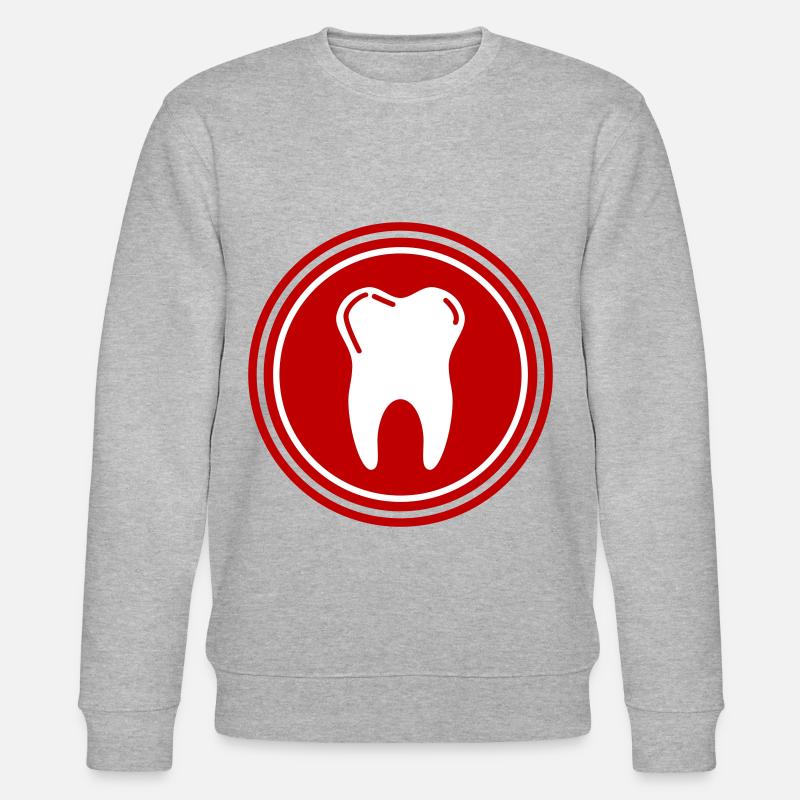 Zahn icon symbol - Stanley/Stella Unisex Bio-Sweatshirt CHANGER  - Grau meliert